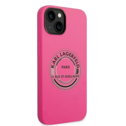 Housse pour Apple iPhone 14 Plus, Karl Lagerfeld, Silicone RSG, Rose