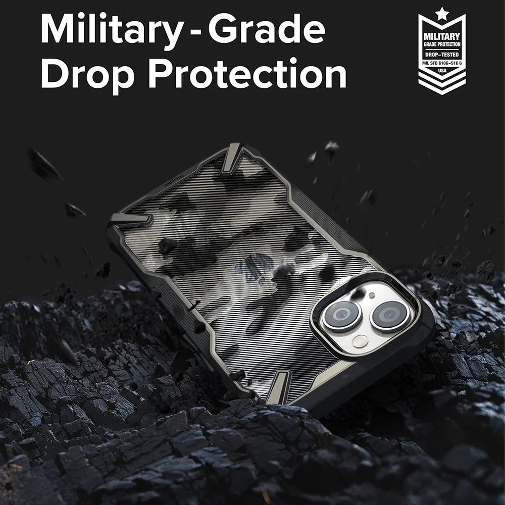 Coque pour Apple iPhone 14 Plus, Ringke, Design Fusion X, Camouflage