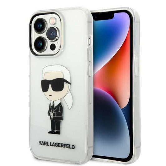 Étui pour Apple iPhone 14 Pro, Karl Lagerfeld, IML Ikonik NFT, Transparent