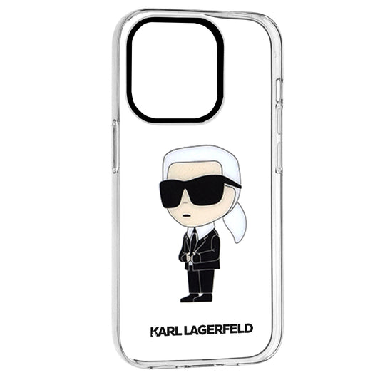 Étui pour Apple iPhone 14 Pro, Karl Lagerfeld, IML Ikonik NFT, Transparent