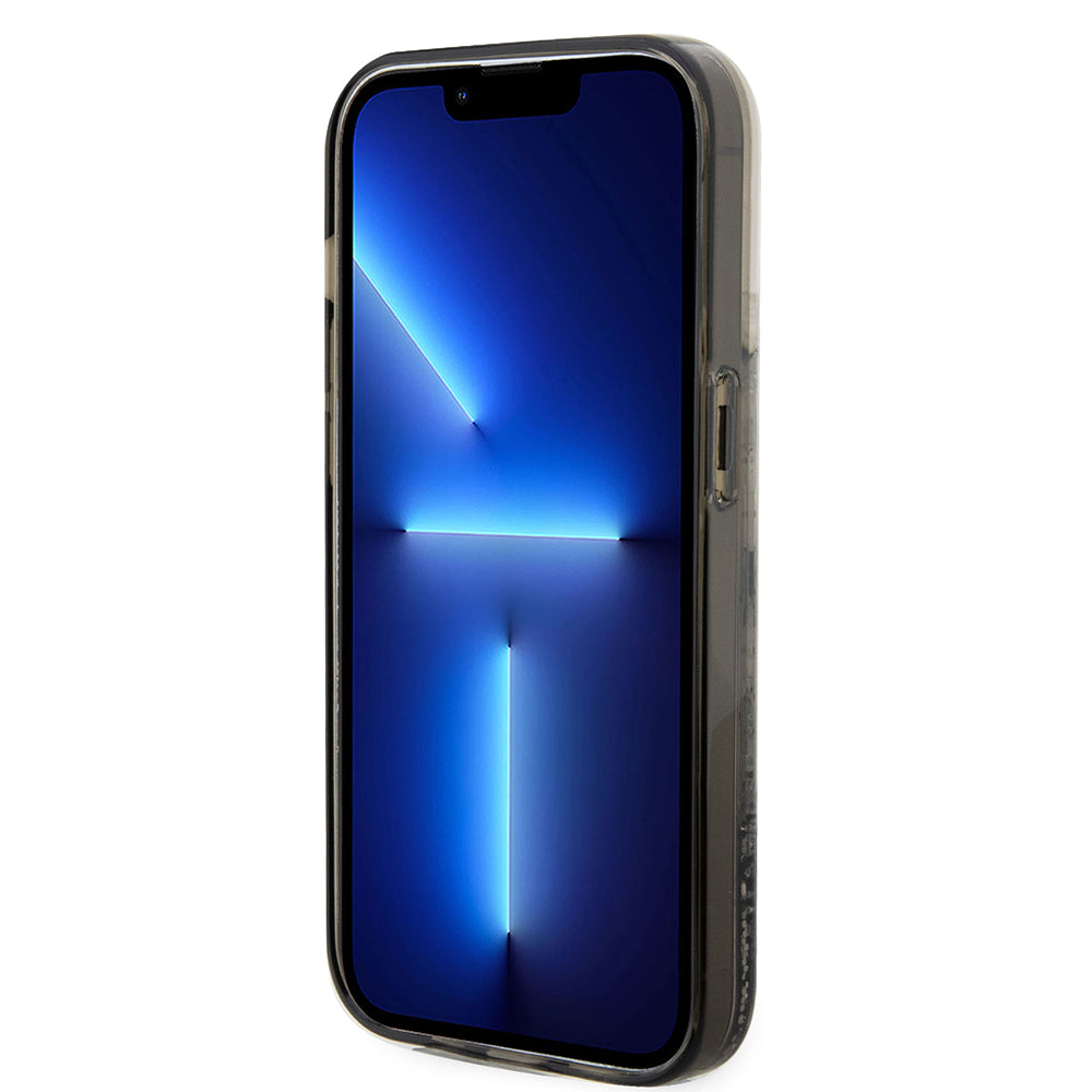 Hülle für Apple iPhone 14 Pro, Karl Lagerfeld, Liquid Glitter Choupette, Transparent