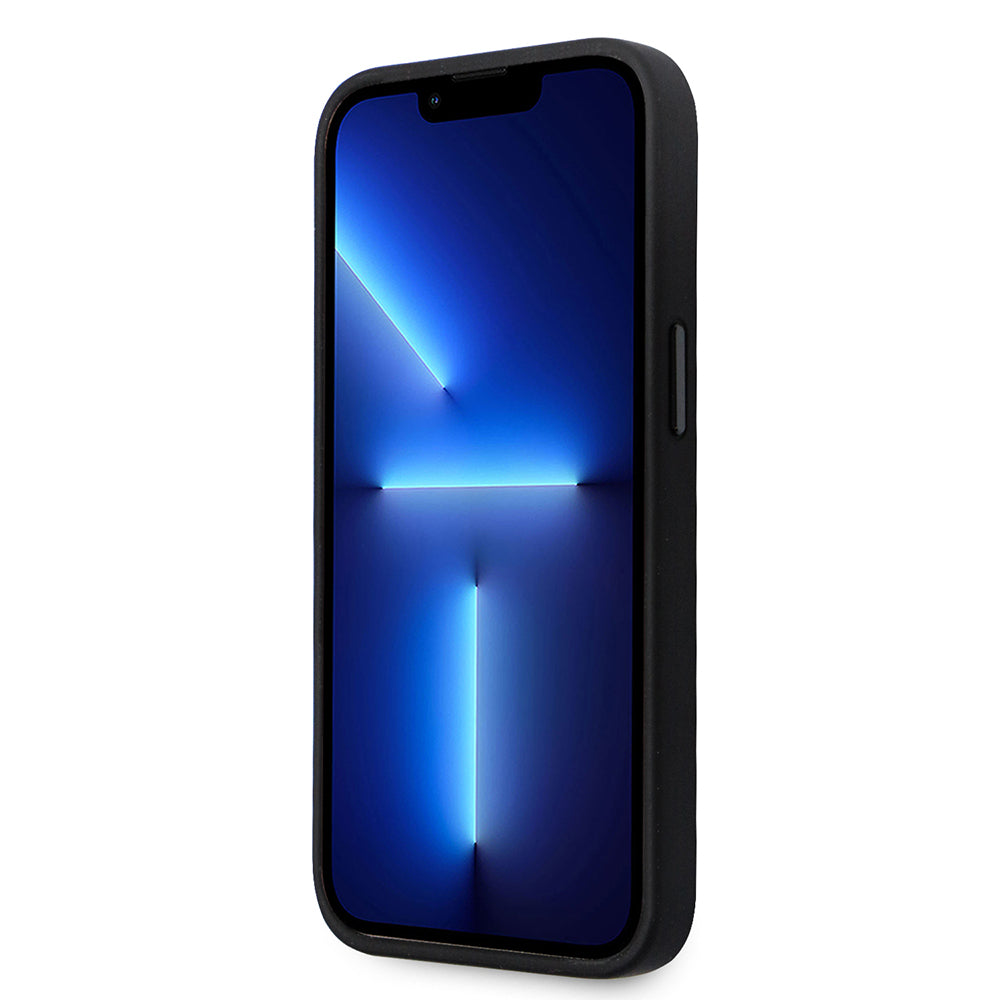 Hülle für Apple iPhone 14 Pro, Karl Lagerfeld, Silicone Choupette Metal, Schwarz