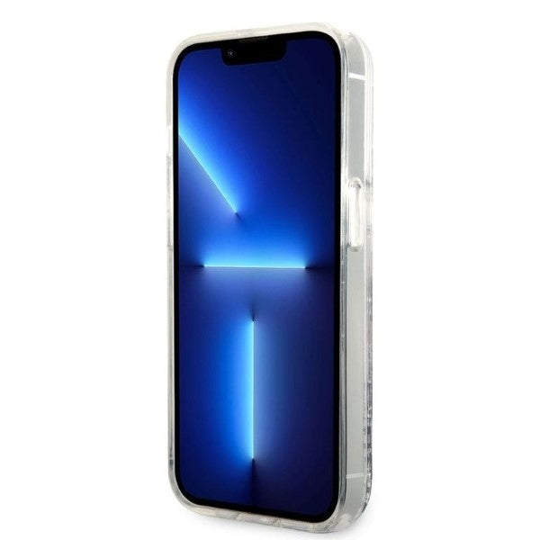 Housse pour Apple iPhone 14 Pro Max, Karl Lagerfeld, Glitter Karl's Head, Argentée