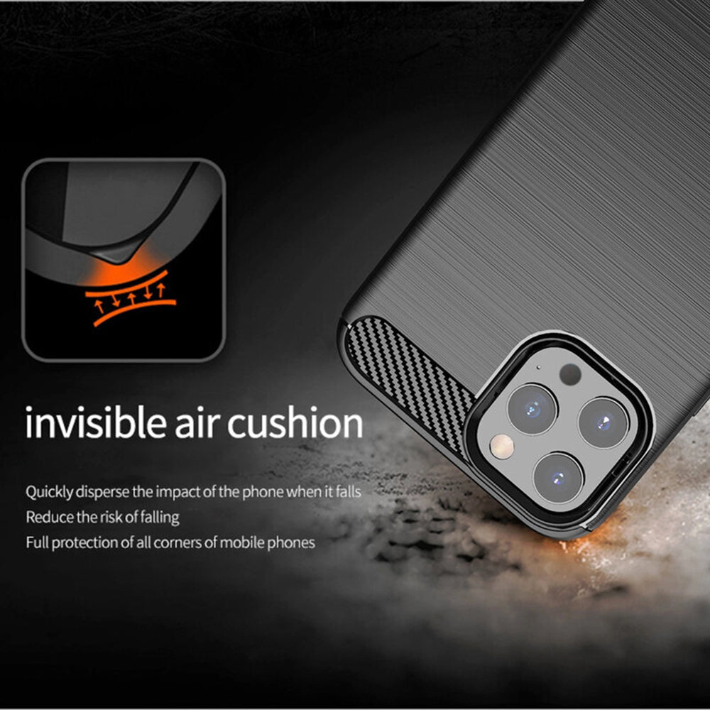 Coque pour Apple iPhone 14 Pro, Techsuit, Carbone, Noire
