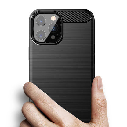 Coque pour Apple iPhone 14 Pro, Techsuit, Carbone, Noire