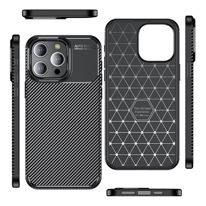 Étui pour Apple iPhone 14 Pro, Techsuit, CarbonFiber, Noir