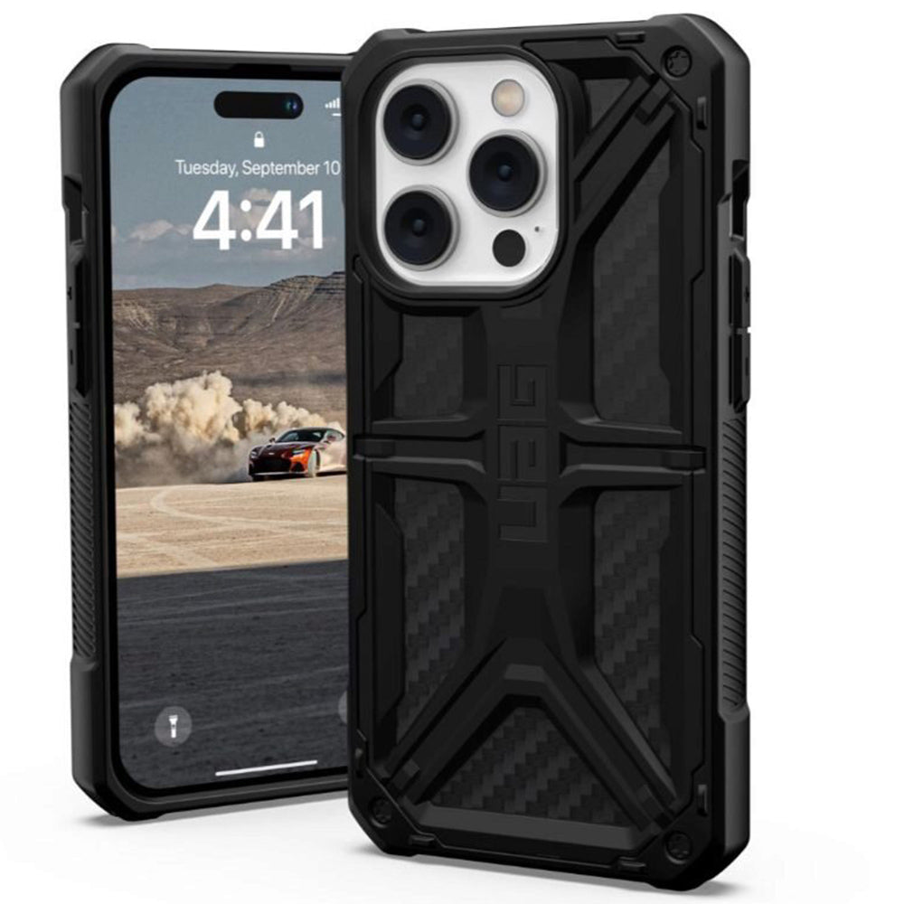 Hülle für Apple iPhone 14 Pro, Urban Armor Gear, Monarch Carbon, Schwarz