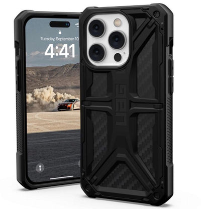Hülle für Apple iPhone 14 Pro, Urban Armor Gear, Monarch Carbon, Schwarz