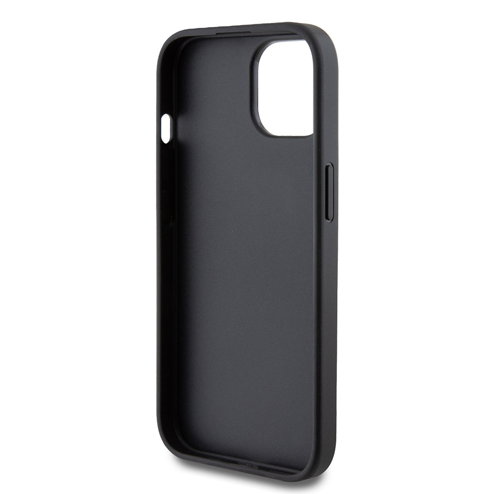 Case for Apple iPhone 15, Guess, 4G Metal Gold Logo, Grey