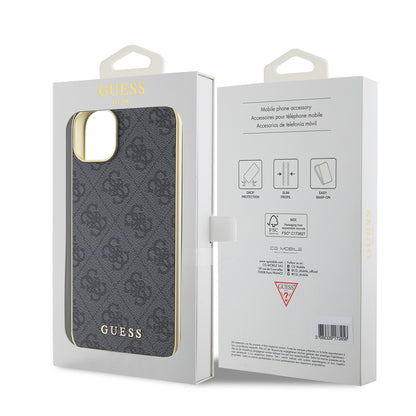 Étui pour Apple iPhone 15 Plus, Guess, 4G Charm, Gris