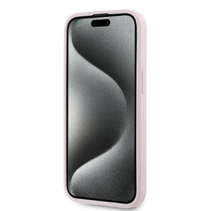 Étui pour Apple iPhone 15 Plus, Karl Lagerfeld, Diagonal Quilted Script, Rose