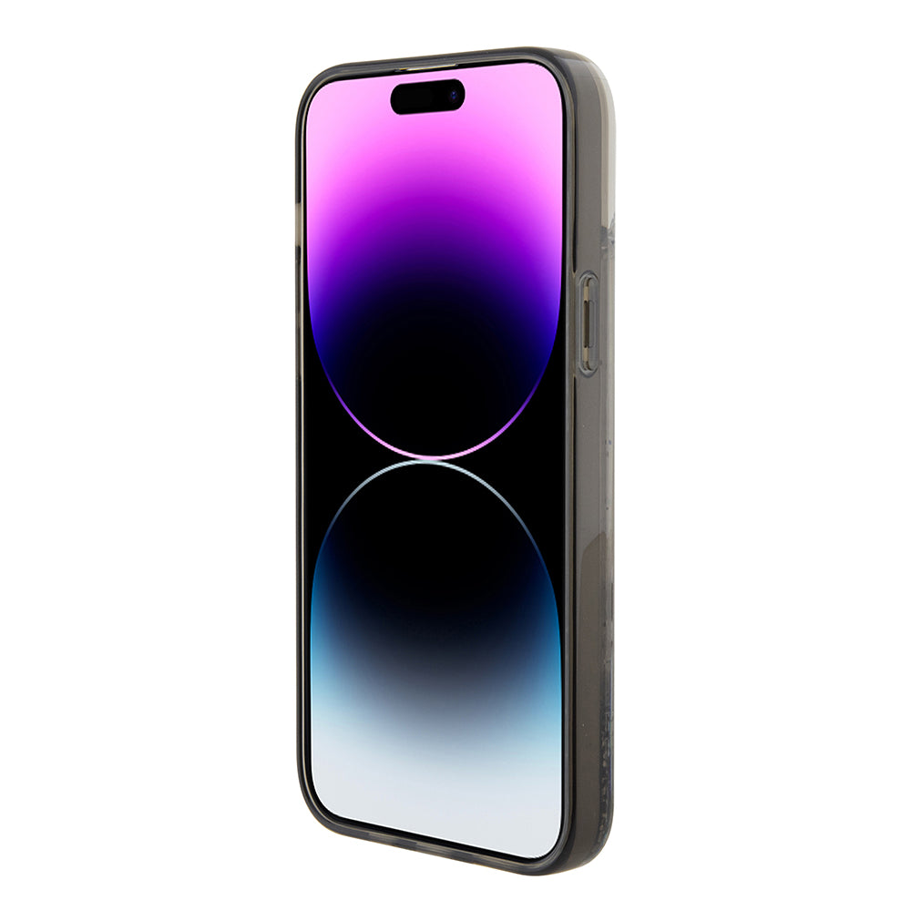 Hülle für Apple iPhone 15 Plus, Karl Lagerfeld, Liquid Glitter Choupette, Transparent