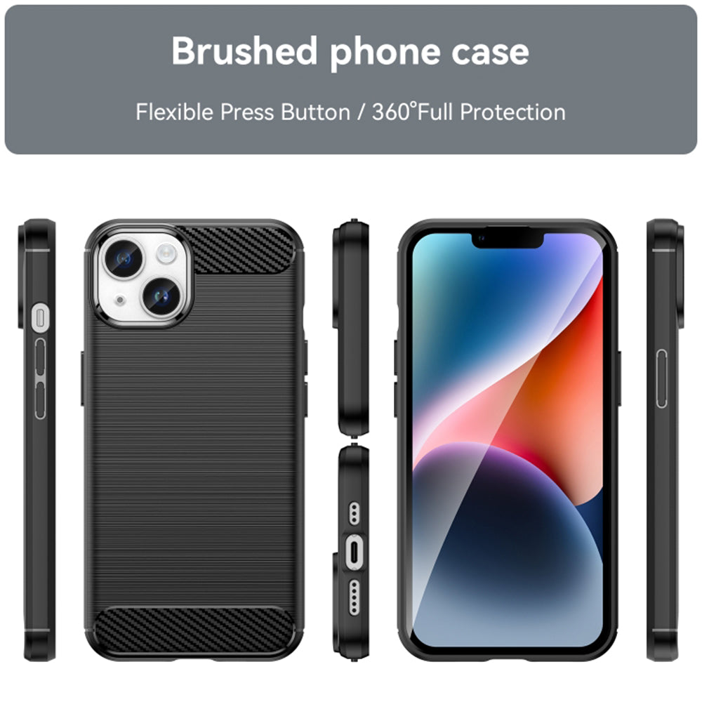 Case for Apple iPhone 15 Plus, Techsuit, Carbon, Black