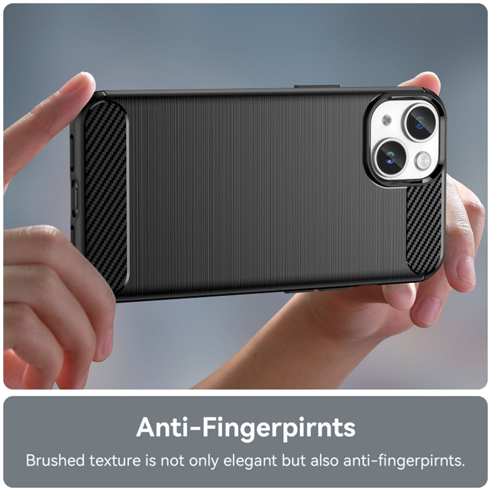 Case for Apple iPhone 15 Plus, Techsuit, Carbon, Black