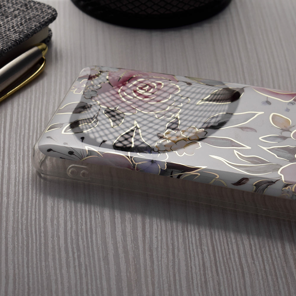 Case for Apple iPhone 15 Plus, Techsuit, Marble, White