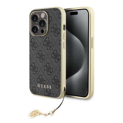 Étui pour Apple iPhone 15 Pro, Guess, 4G Charm, Gris