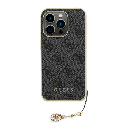 Étui pour Apple iPhone 15 Pro, Guess, 4G Charm, Gris