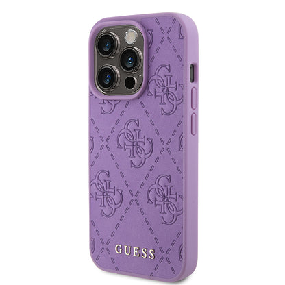 Étui pour Apple iPhone 15 Pro, Guess, 4G Estampé, Mauve Clair