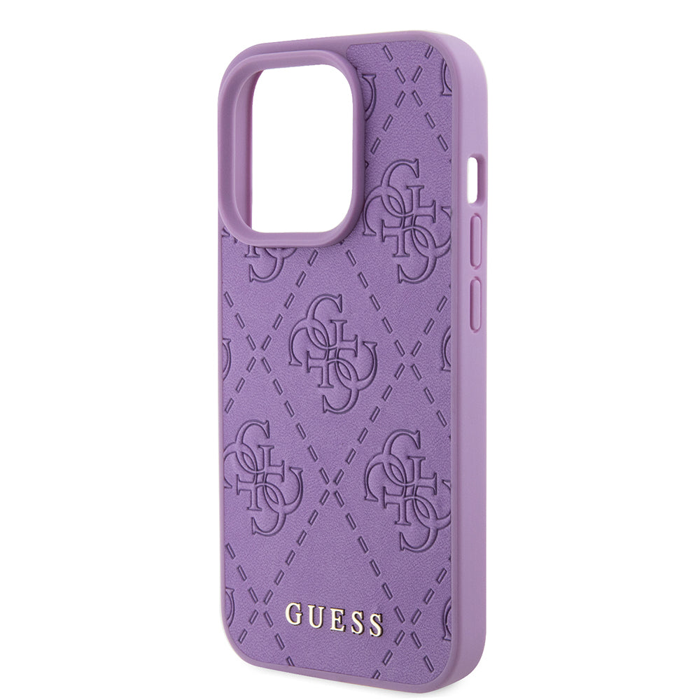 Étui pour Apple iPhone 15 Pro, Guess, 4G Estampé, Mauve Clair