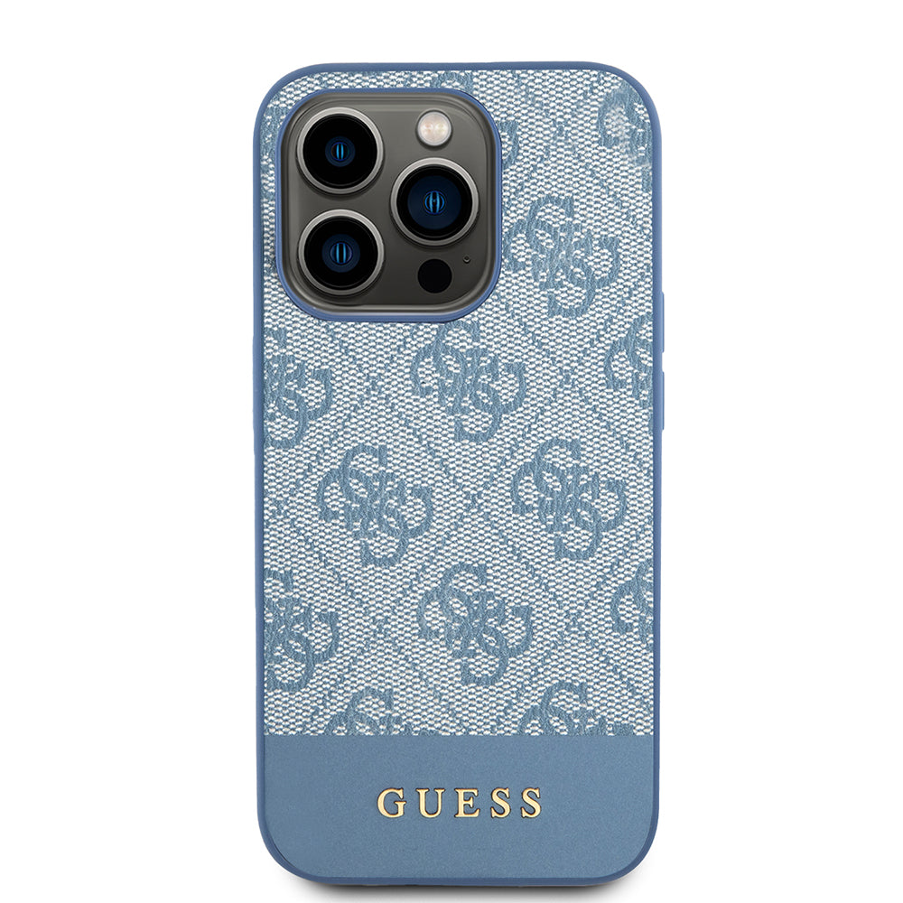Case for Apple iPhone 15 Pro, Guess, 4G Stripe, Blue