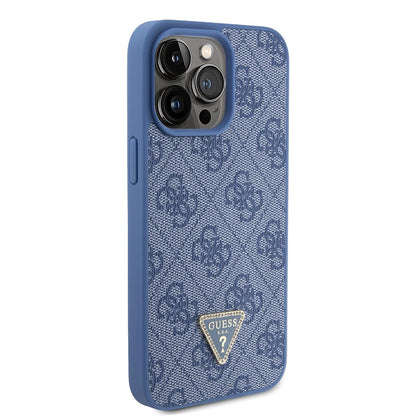 Hülle für Apple iPhone 15 Pro, Guess, Crossbody 4G Metal Logo, Blau