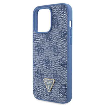 Hülle für Apple iPhone 15 Pro, Guess, Crossbody 4G Metal Logo, Blau
