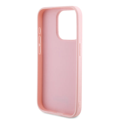 Étui pour Apple iPhone 15 Pro, Guess, Saffiano Iridescent Script, Rose