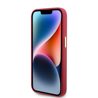 Hülle für Apple iPhone 15 Pro, Guess, Script Metal Logo & Rahmen, Rosa