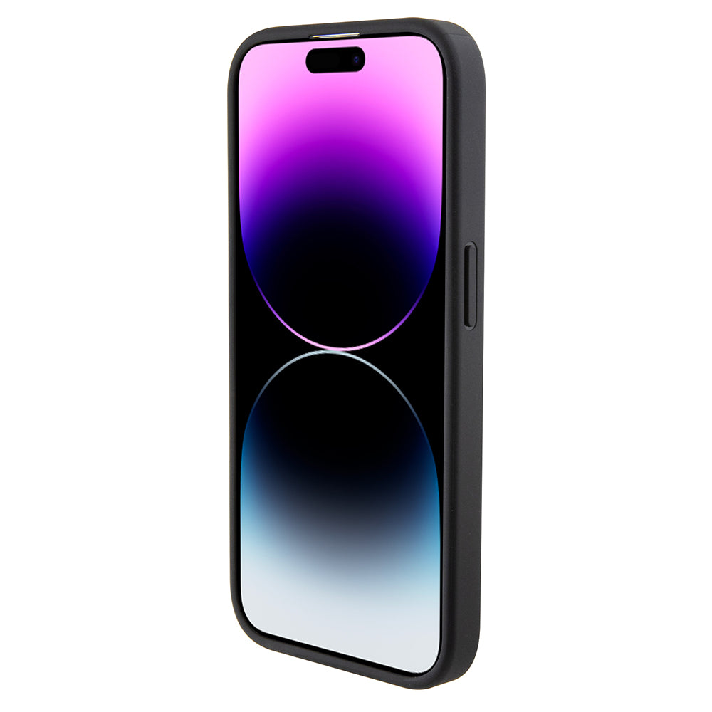Étui pour Apple iPhone 15 Pro, Karl Lagerfeld, motif matelassé en diagonale K, Noir