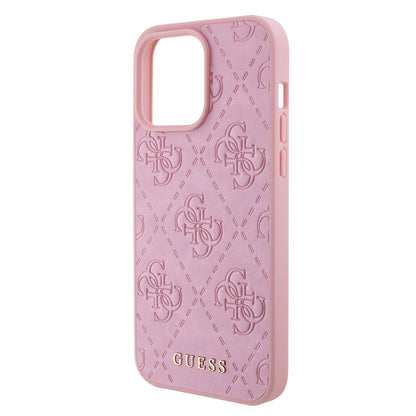 Case for Apple iPhone 15 Pro Max, Guess, 4G Stamped, Pink