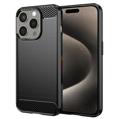 Coque pour Apple iPhone 15 Pro Max, Techsuit, Carbone, Noire