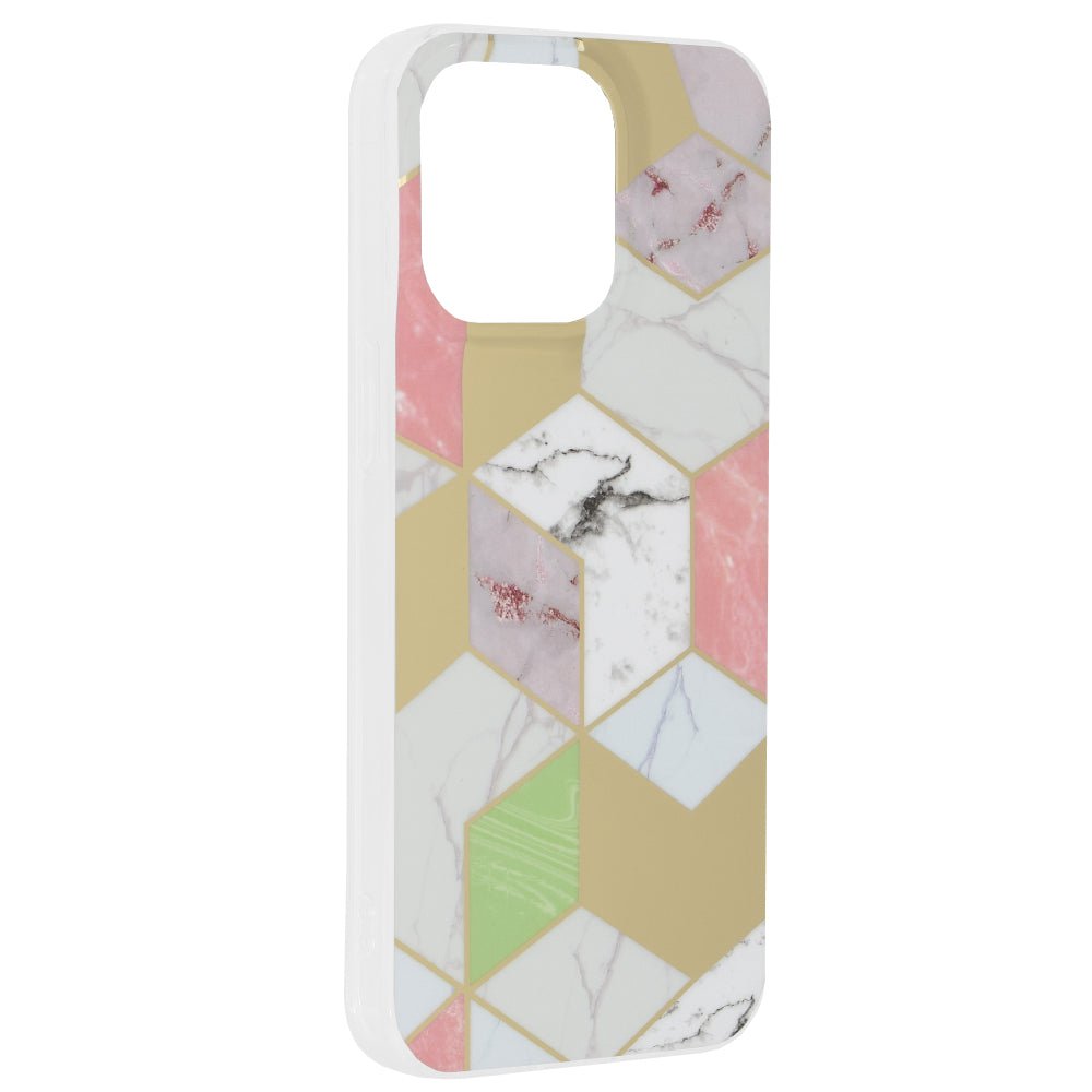 Coque pour Apple iPhone 15 Pro Max, Techsuit, Marble, Violet