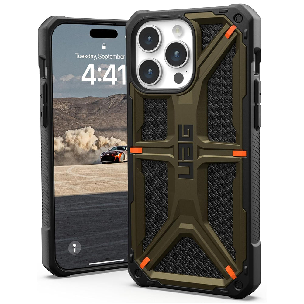 Hülle für Apple iPhone 15 Pro Max, Urban Armor Gear, Monarch Kevlar, Grün