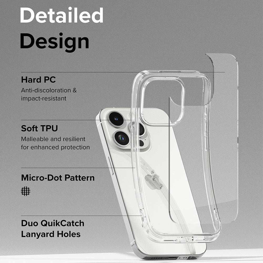 Coque pour Apple iPhone 15 Pro, Ringke, Fusion, Transparente