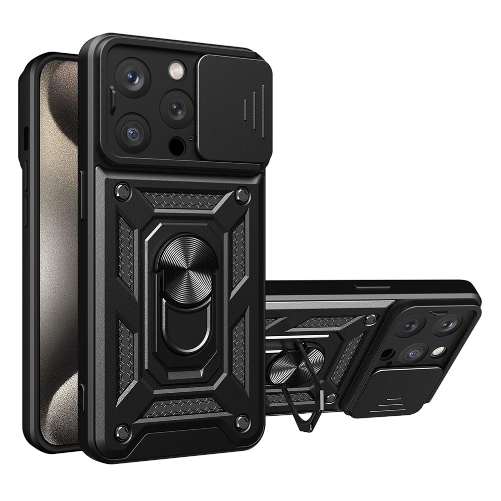 Case for Apple iPhone 15 Pro, Techsuit, CamShield, Black