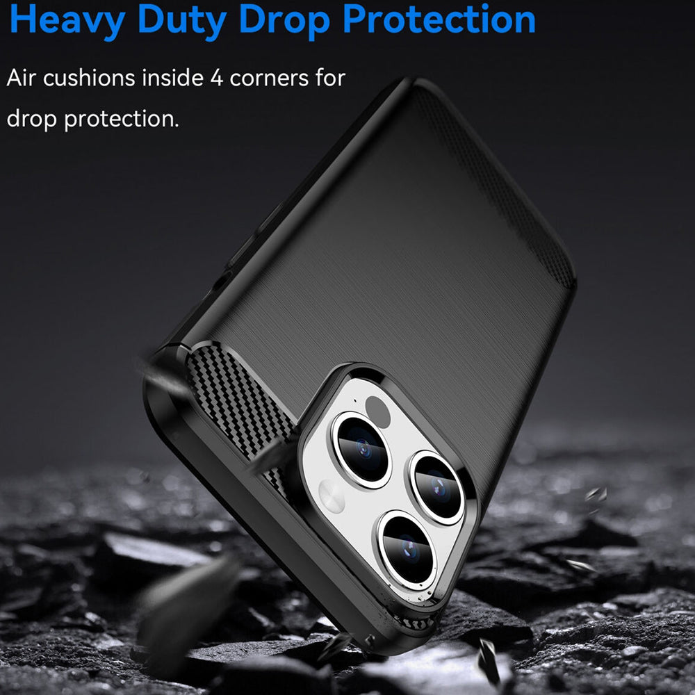 Case for Apple iPhone 15 Pro, Techsuit, Carbon, Black