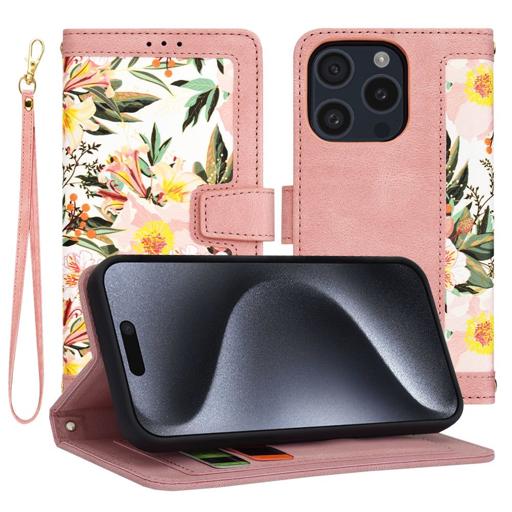 Case for Apple iPhone 15 Pro, Techsuit, FlipCraft, Pink