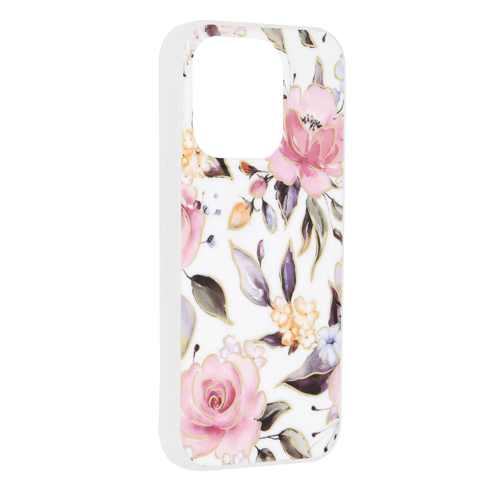 Hülle für Apple iPhone 15 Pro, Techsuit, Marble, Weiß