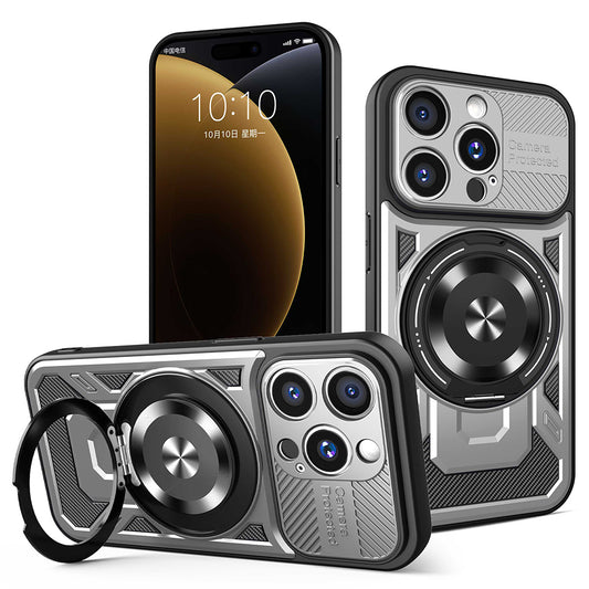 Hülle für Apple iPhone 15 Pro, Techsuit, RuggedCam, Grau