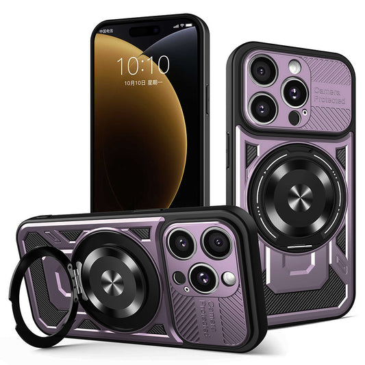 Hülle für Apple iPhone 15 Pro, Techsuit, RuggedCam, Lila