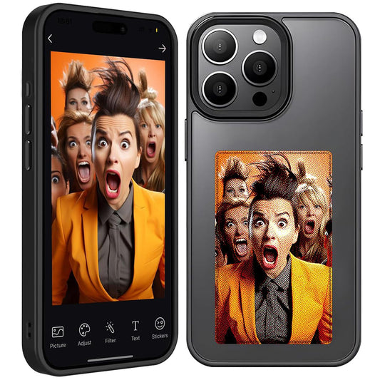 Coque pour Apple iPhone 15 Pro, Techsuit, SmartScreen NFC, Noire