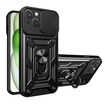 Hülle für Apple iPhone 15, Techsuit, CamShield, Schwarz