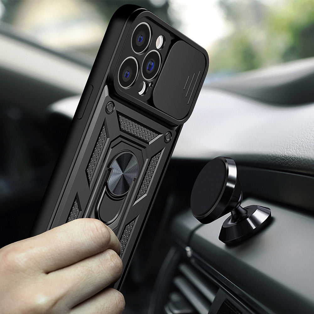 Hülle für Apple iPhone 15, Techsuit, CamShield, Schwarz