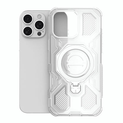 Coque pour Apple iPhone 15, Techsuit, Carbon Shield Pro, Blanche