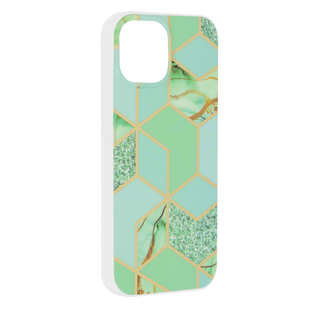 Coque pour Apple iPhone 15, Techsuit, Marble, Vert
