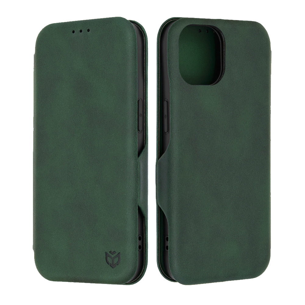 Hülle für Apple iPhone 15, Techsuit, Safe Wallet Plus, Grün