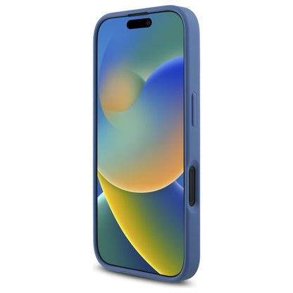 Étui pour Apple iPhone 16, Guess, 4G Big Logo, Bleu