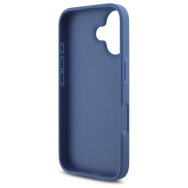 Étui pour Apple iPhone 16, Guess, 4G Big Logo, Bleu