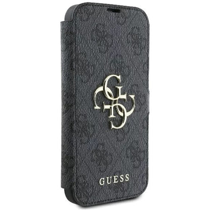 Étui pour Apple iPhone 16, Guess, 4G Book, Noir