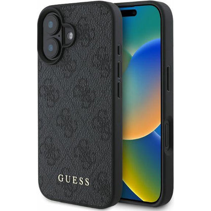 Étui pour Apple iPhone 16, Guess, 4G Classic, Noir